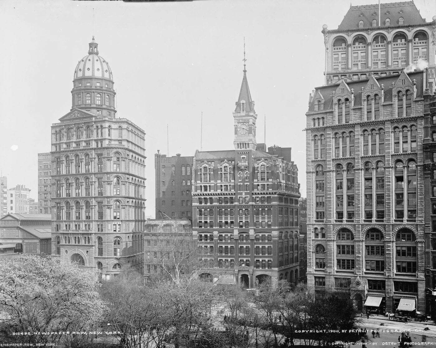 Newspaper Row, Park Row, New York City, 1900S