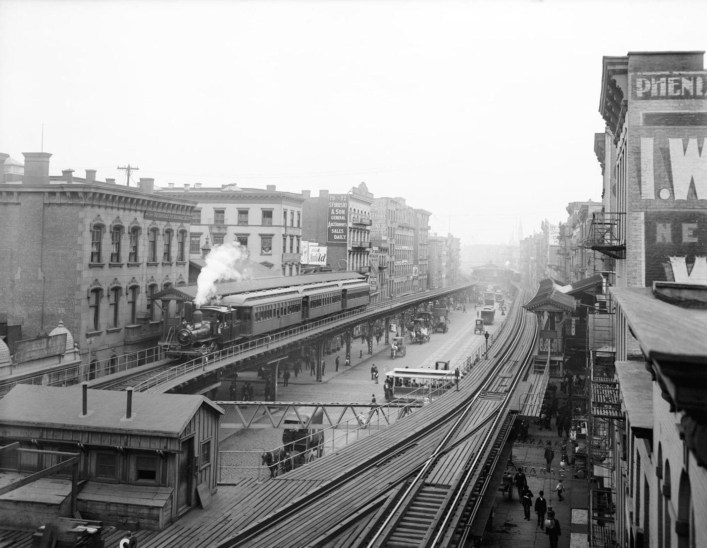 Bowery Near Grand Street, New York City, 1900