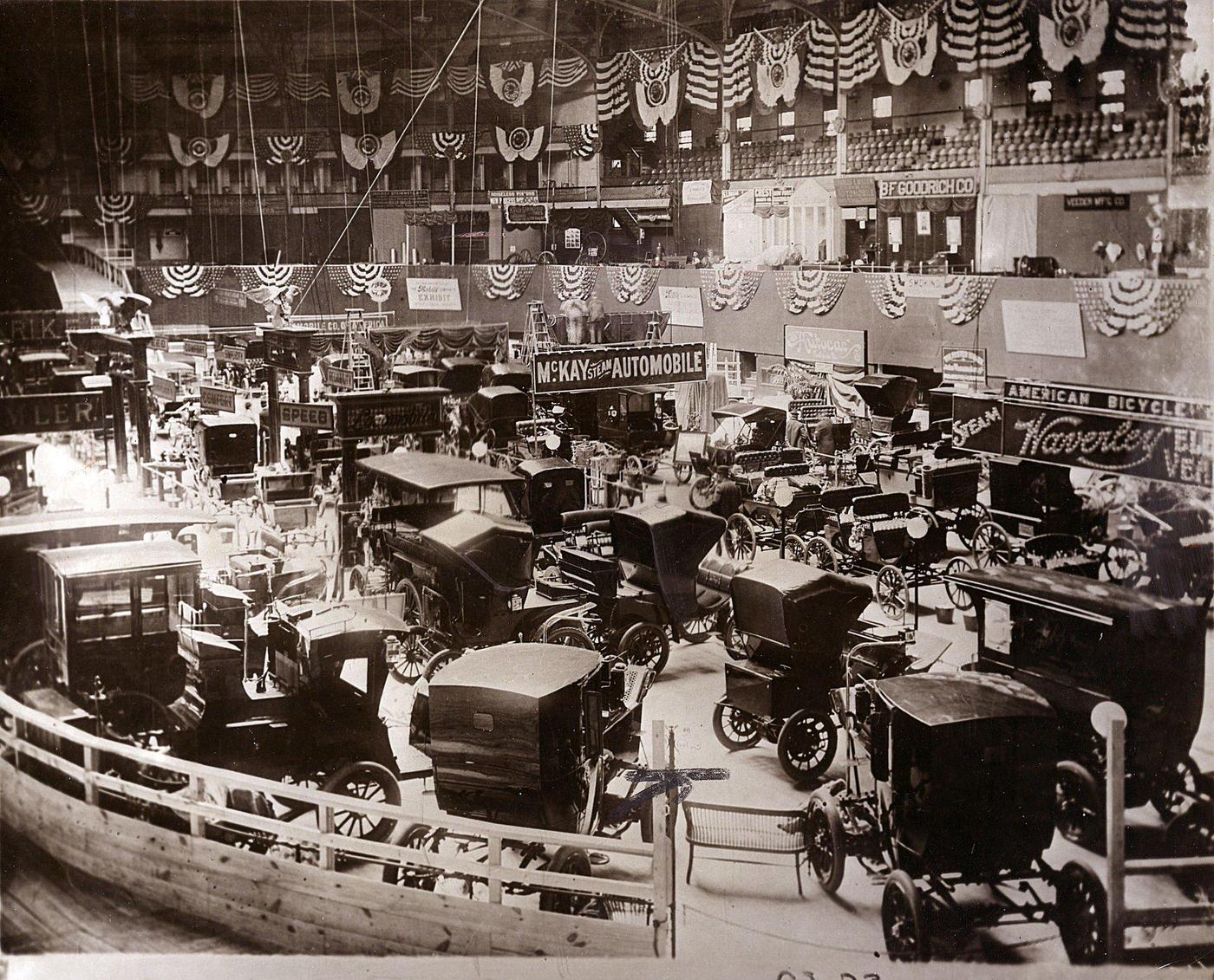 First Auto Show, Madison Square Garden, New York City, 1900