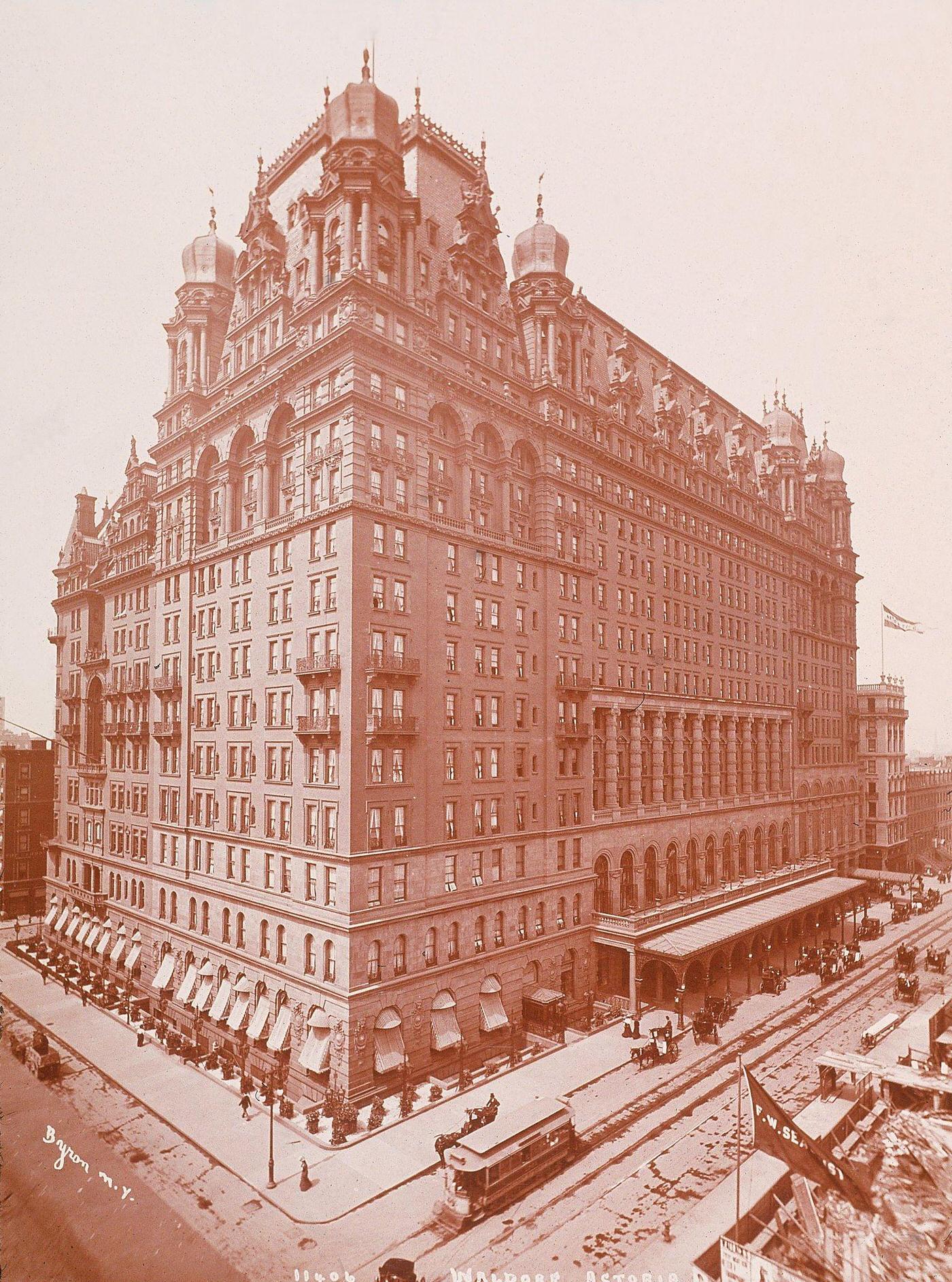 The Former Waldorf Astoria Hotel On The Site Now Occupied By The Empire State Building, New York City, Early 1900S