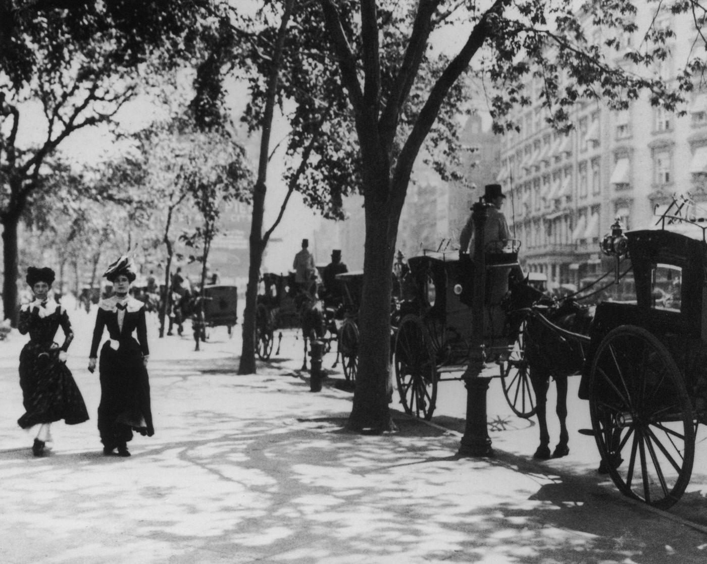 Madison Square Park in New York City, at the junction of 5th Avenue and 24th Street, 1901.