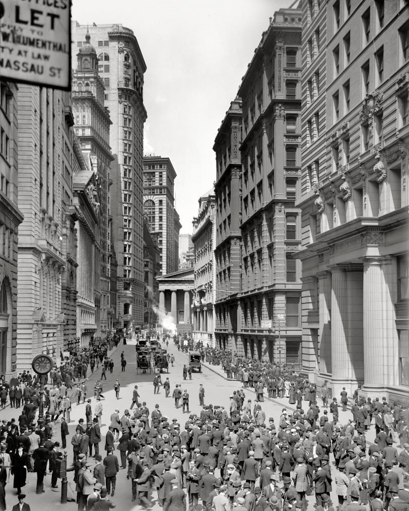Broad Street And Curb Market, New York, Lower Manhattan, New York City, 1906