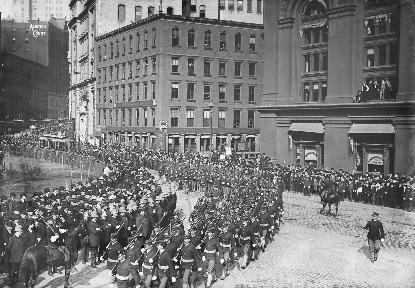 Parade of Returning Spanish-American War Veterans, New York City, 1900