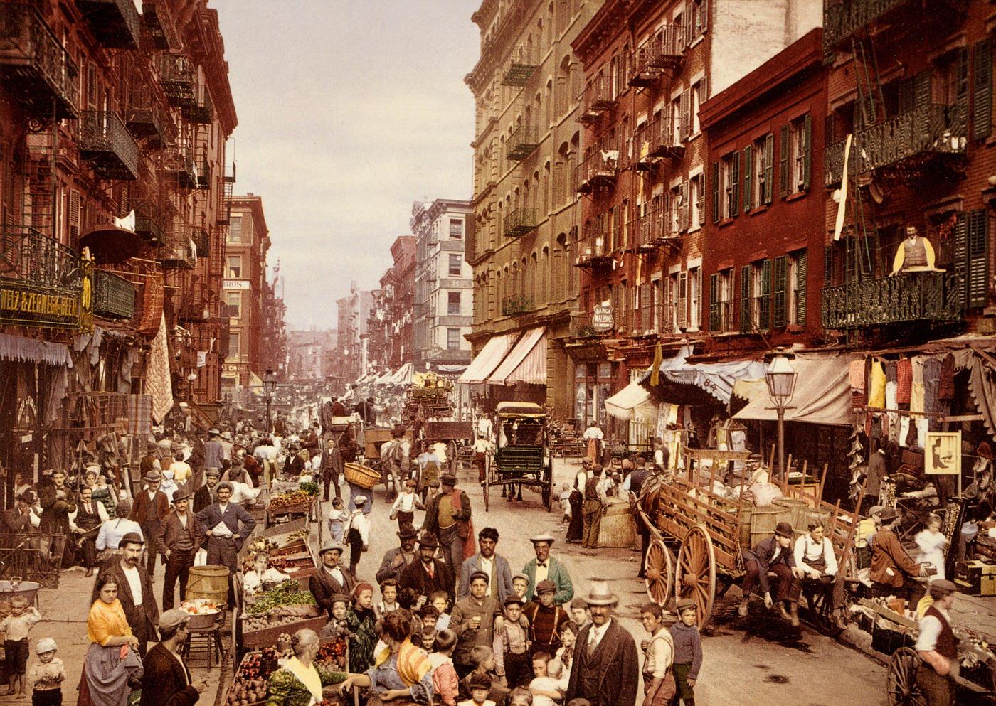 Mulberry Street, New York City, 1900