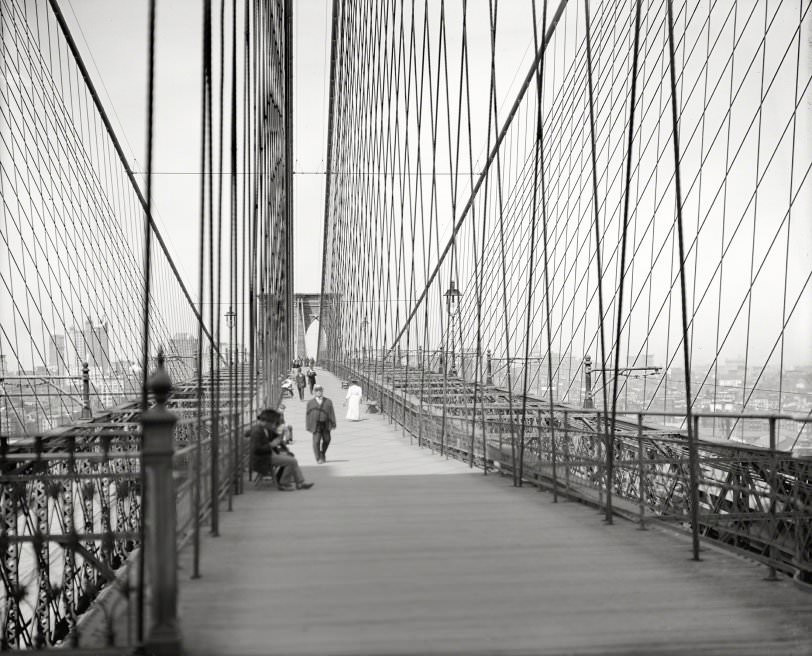Manhattan From The Brooklyn Bridge, New York City, 1907