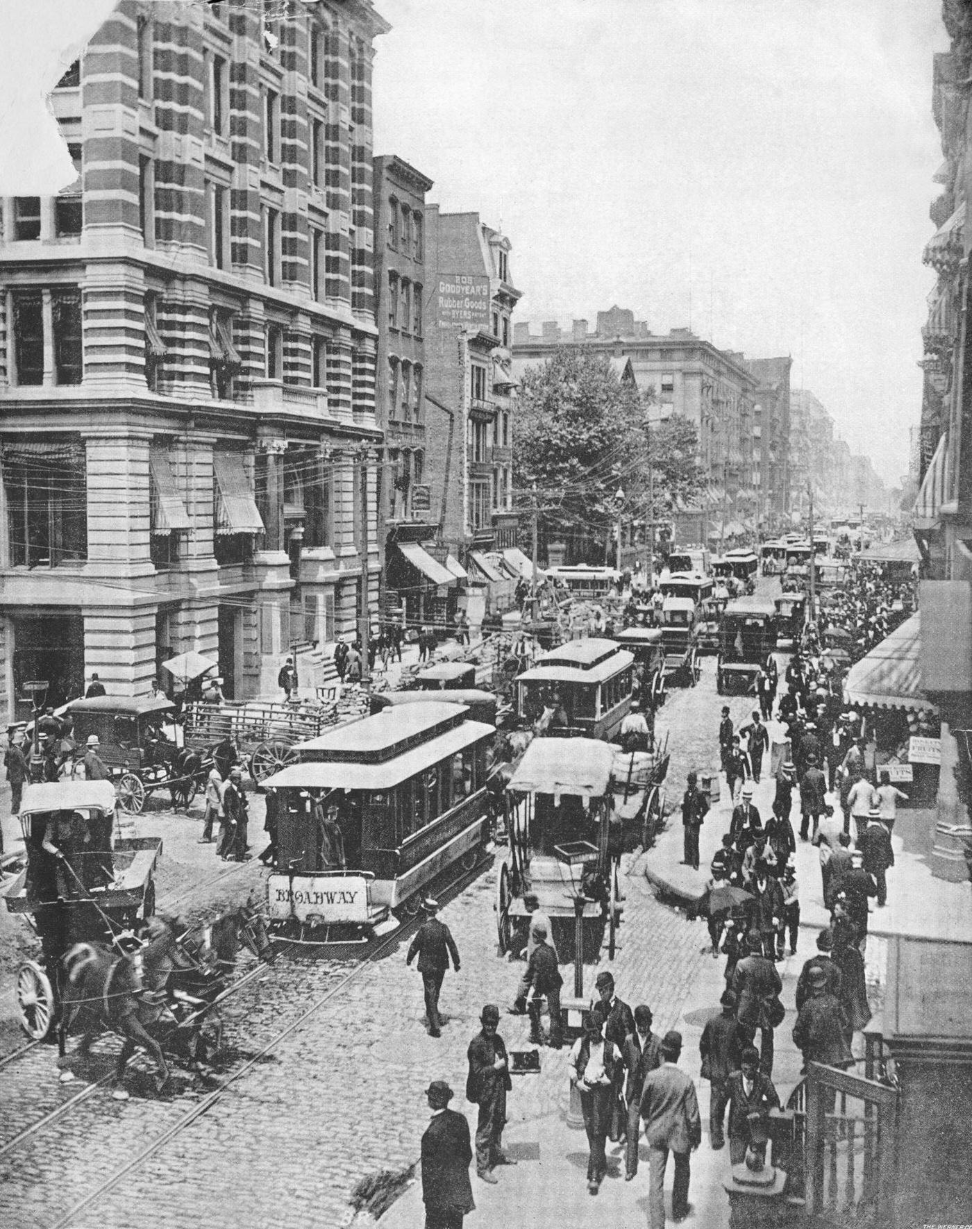 Broadway View, New York City, 1900s