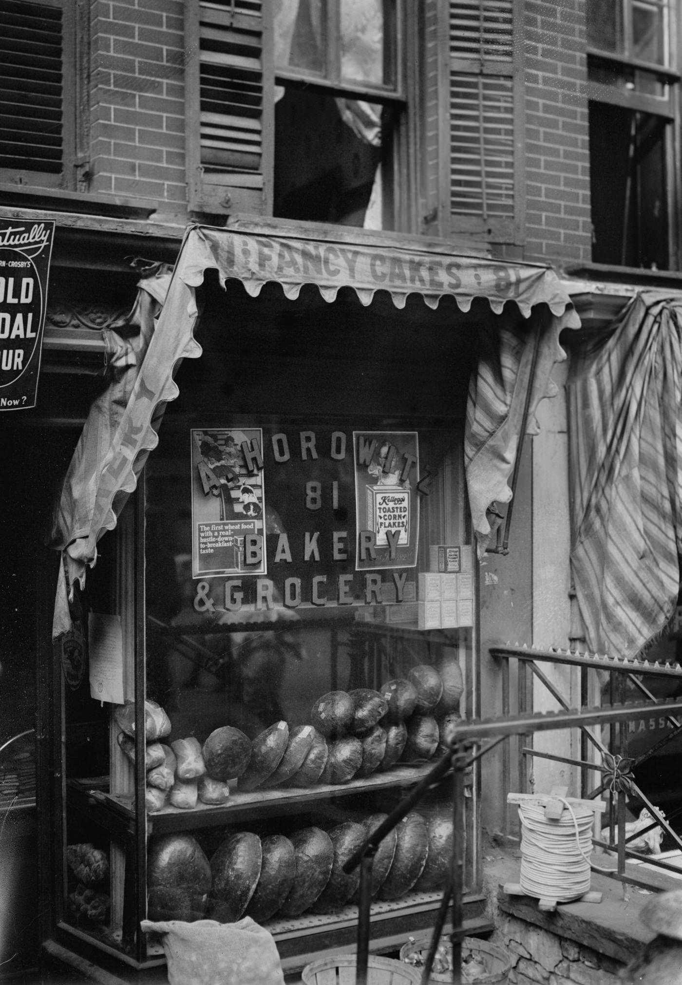 Jewish Bakery "Horowitz" on Lower East Side, New York City, circa 1900