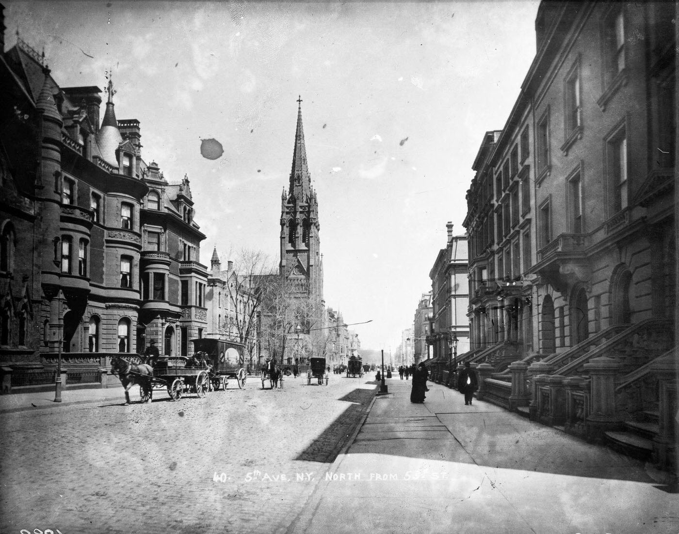 Fifth Avenue Looking North, New York City, 1900S