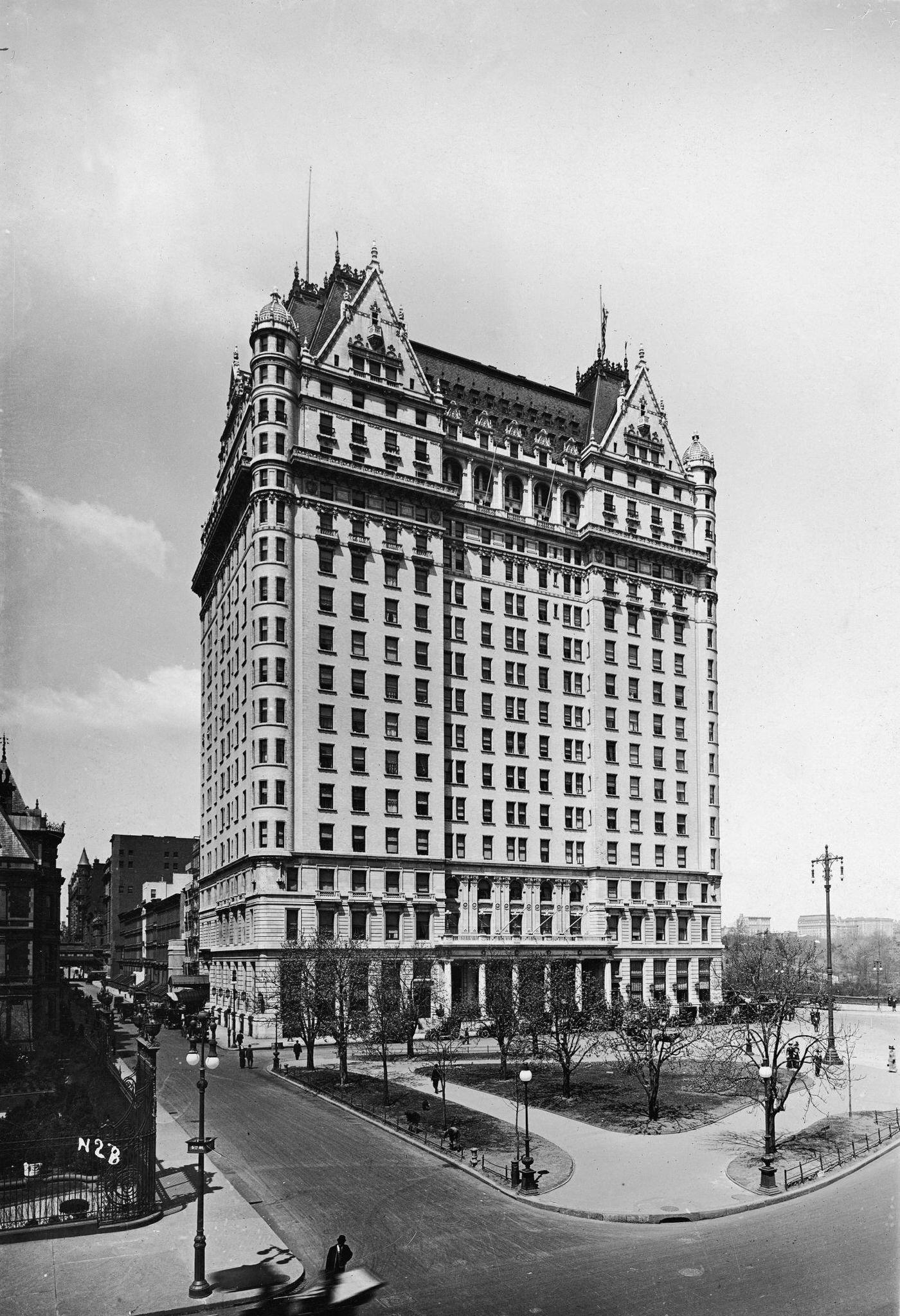 View Of The Plaza Hotel, Fifth Avenue And Central Park South, New York City, 1910S