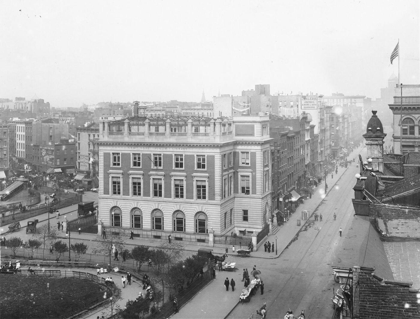 Exterior Of The Seward Park Library, New York City, 1911