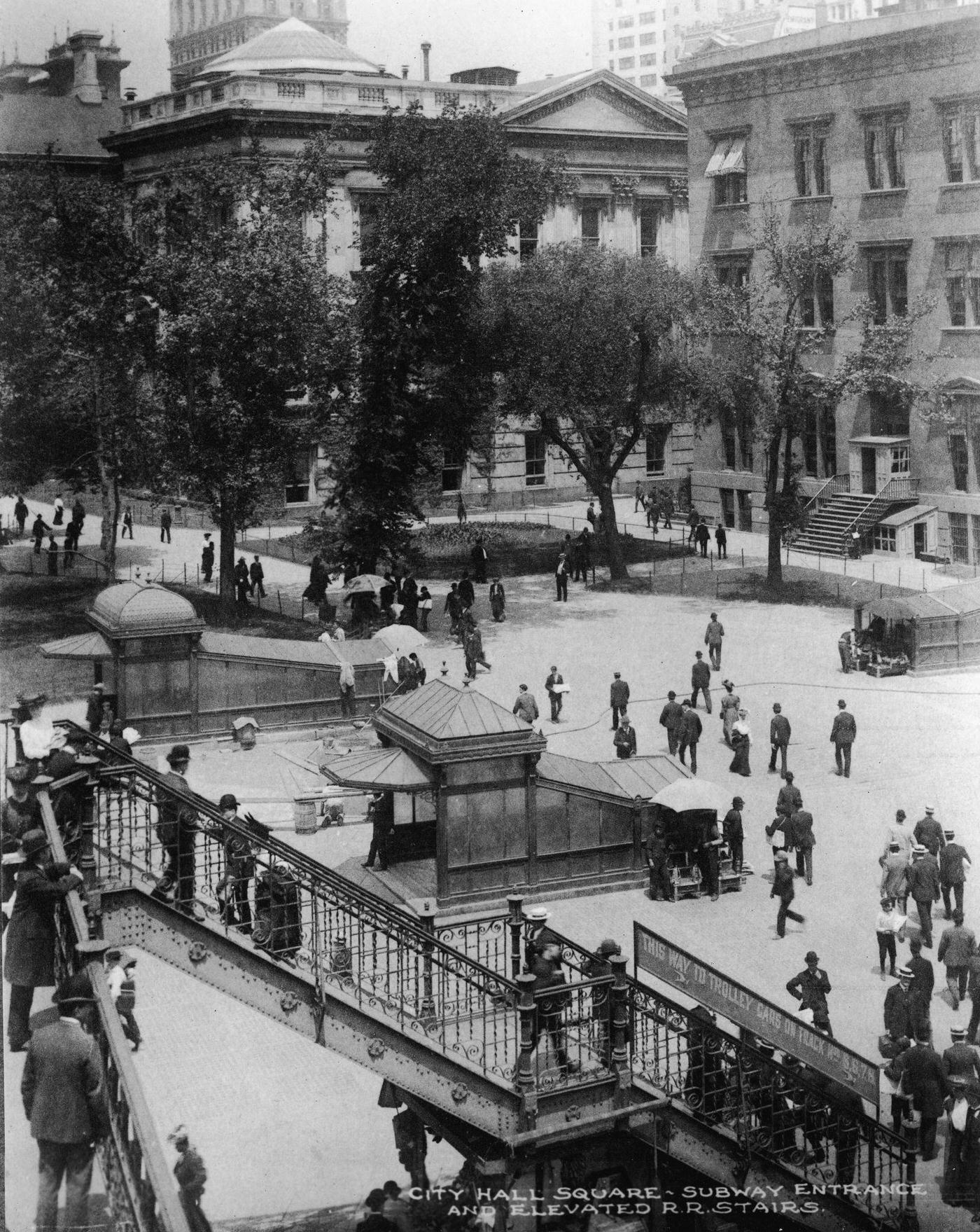 City Hall Square And Park, Downtown Manhattan, New York City, 1910S
