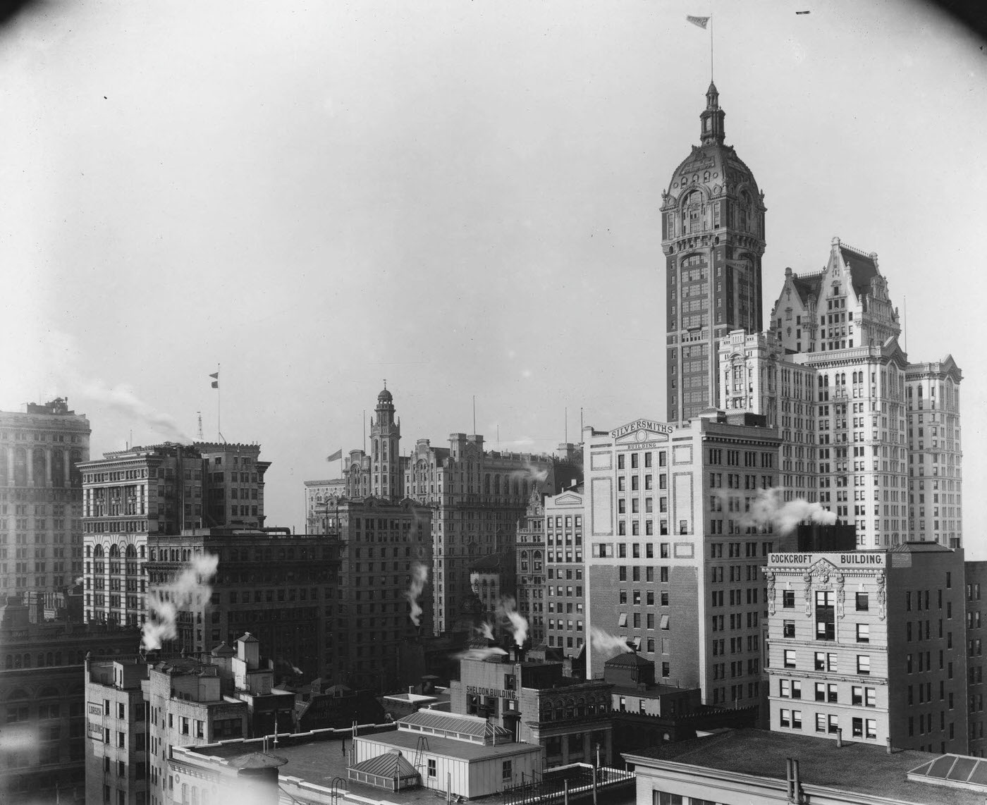 Lower Manhattan Skyline Looking Southwest, New York City, 1910S