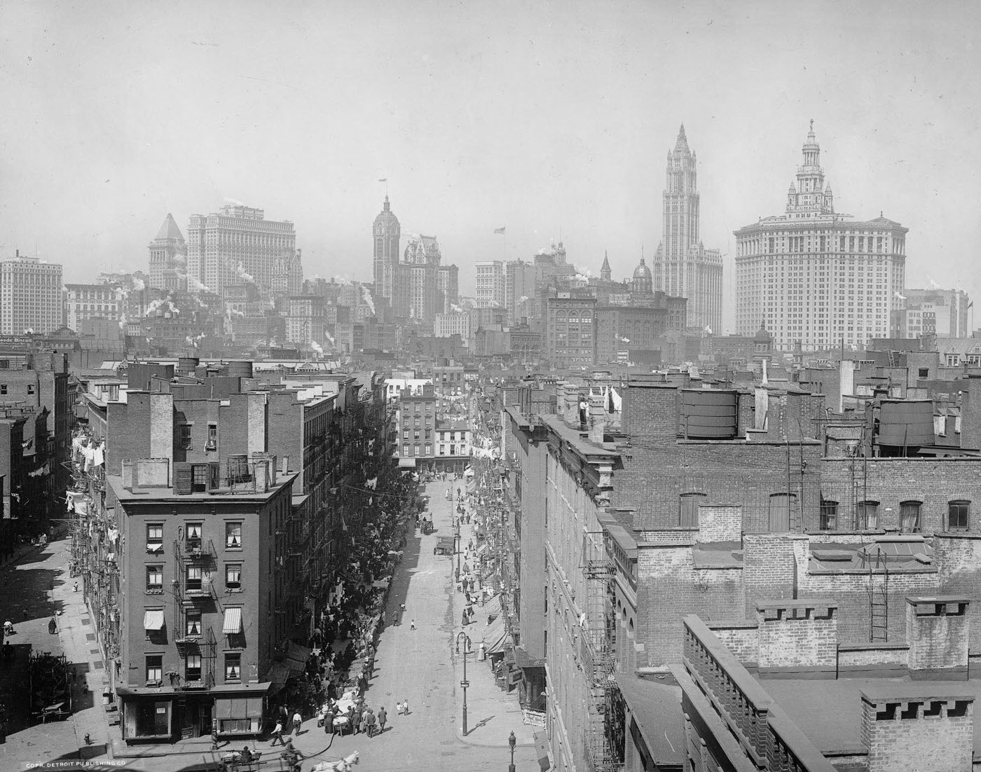New York Skyline From Manhattan Bridge, 1911