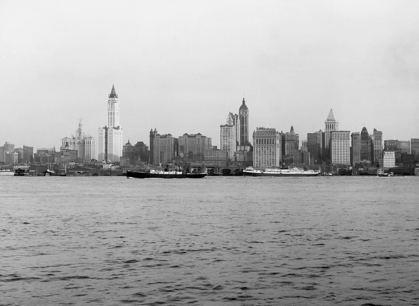 Skyline, Lower Manhattan, New York City, 1915
