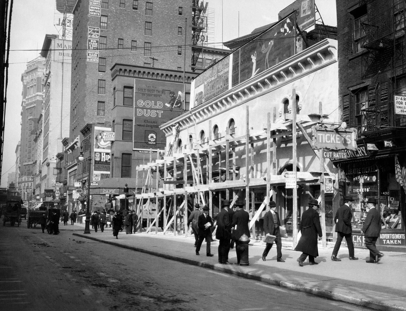 Haymarket Theater Becomes Movie House, 6Th Avenue And 30Th Street, New York City, 1916