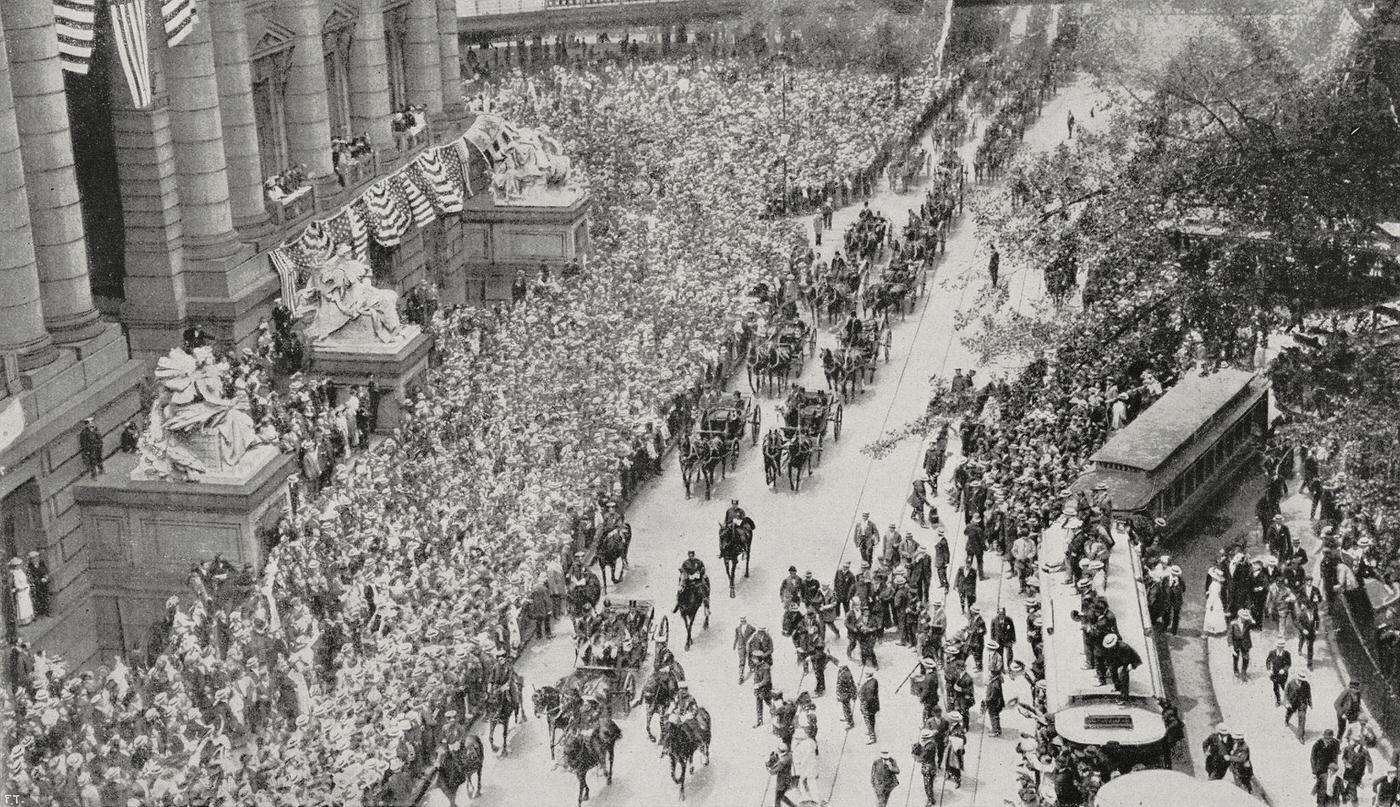 Parade On Fifth Avenue In Honor Of Theodore Roosevelt, New York, June 1910