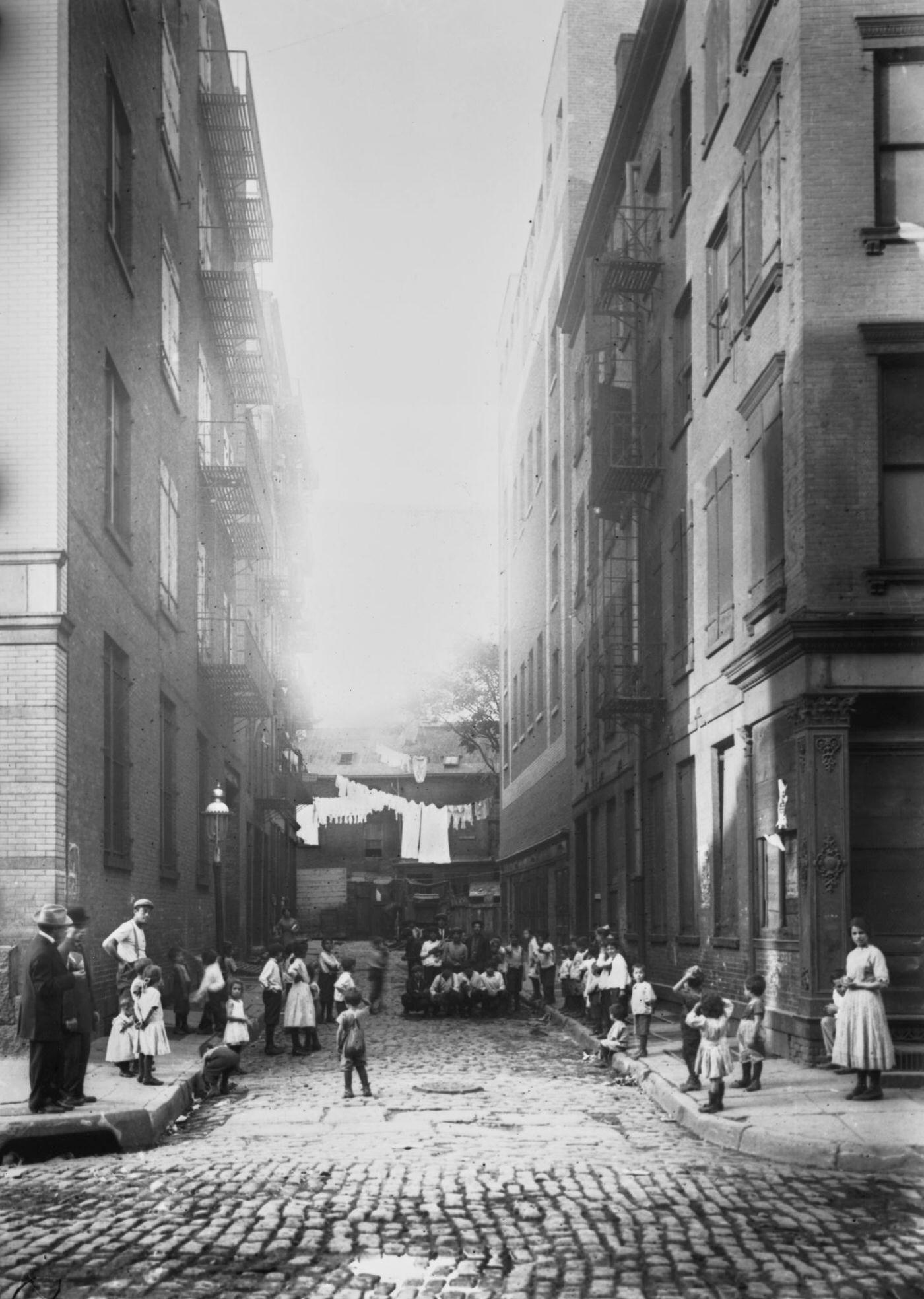 East Side Poverty In The Manhattan Borough Of New York City, August 1, 1913