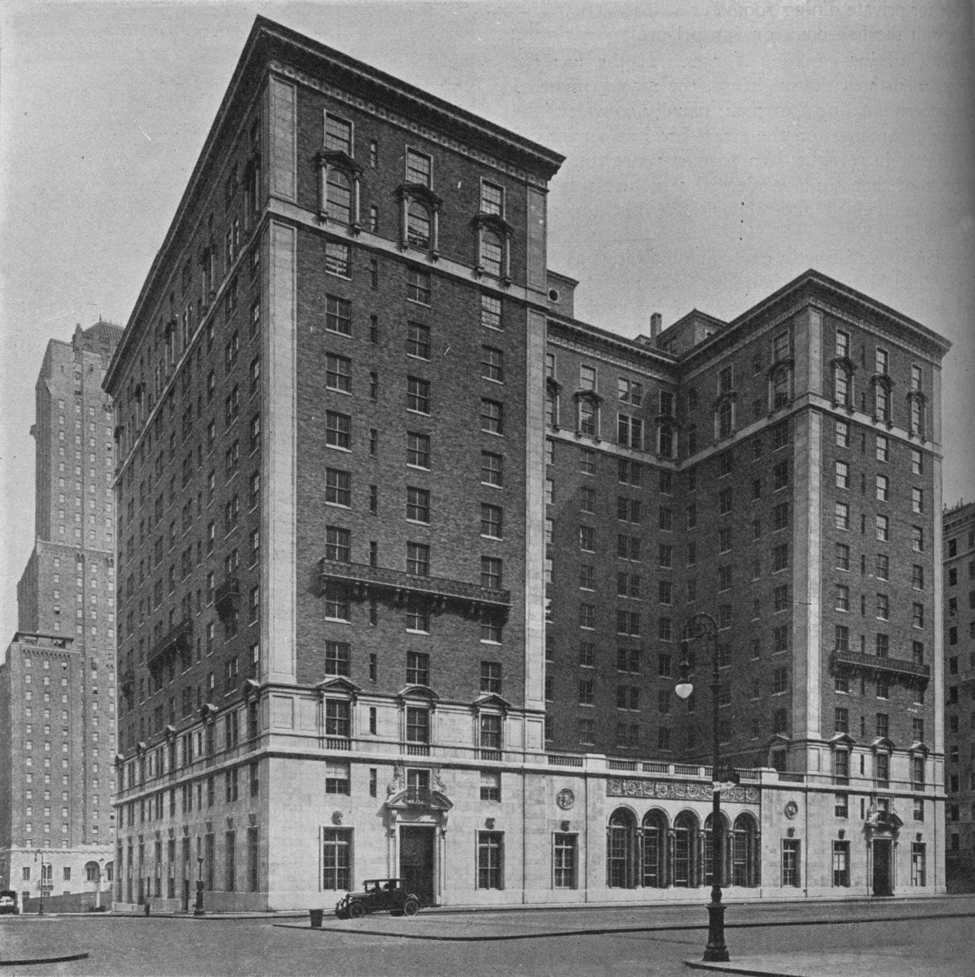 The Park Lane Hotel, Adam Style Of English Architecture, Manhattan, 1924