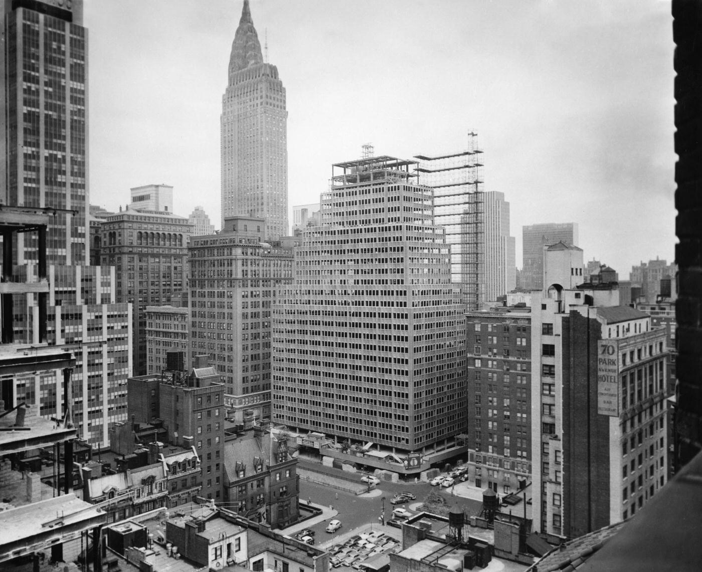 Construction Of 120 Wall Street Building, Financial District, Manhattan, 1929