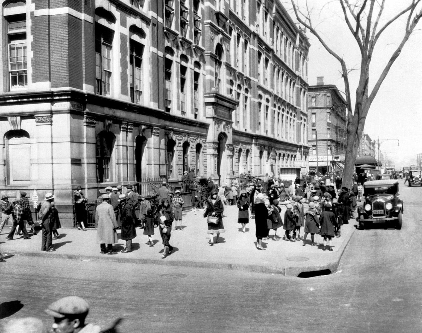 School'S Out In Harlem, Public School 84 At 134Th Street And Lenox Avenue, Manhattan, 1927.