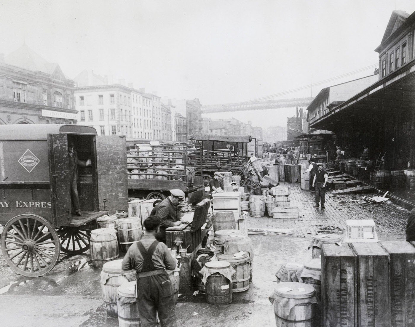 Fulton Fish Market, Manhattan, 1924.