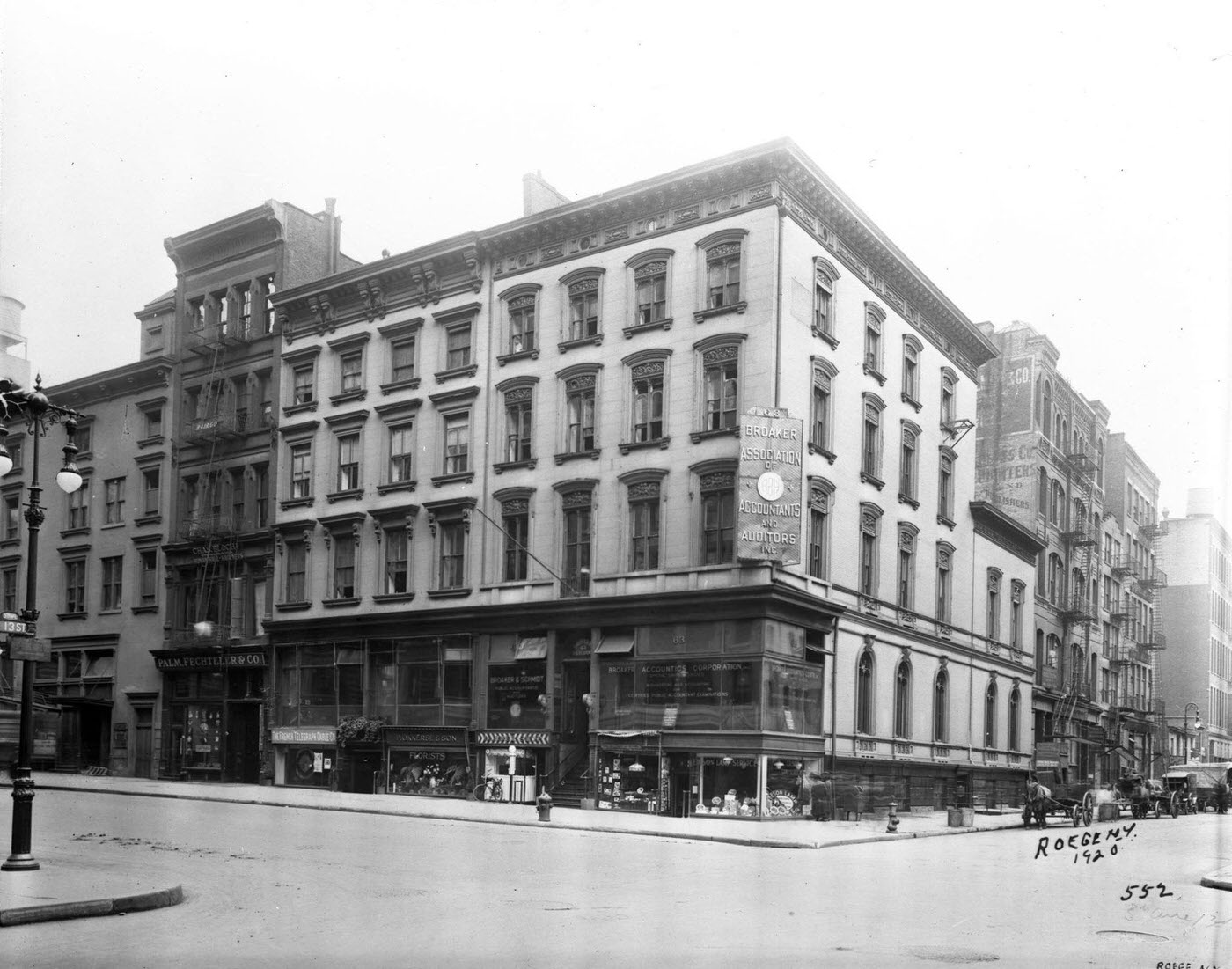 Fifth Avenue And 13Th Street, Northeast Corner, Manhattan, 1920.