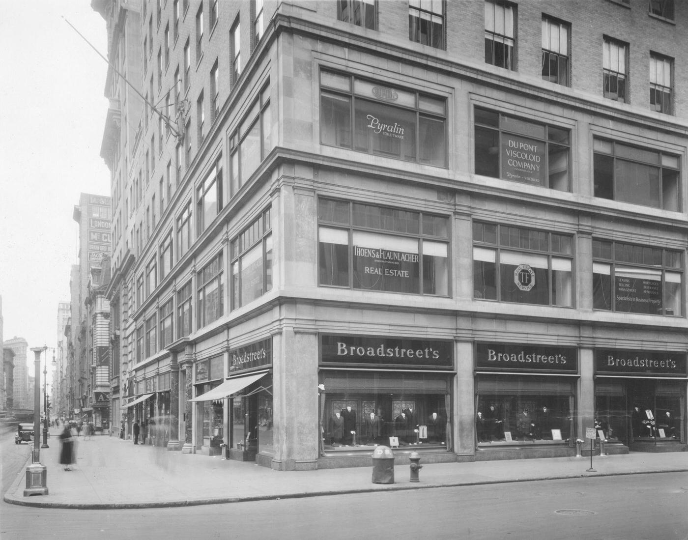 Broadstreet'S Store, Fifth Avenue And 33Rd Street, Manhattan, 1929