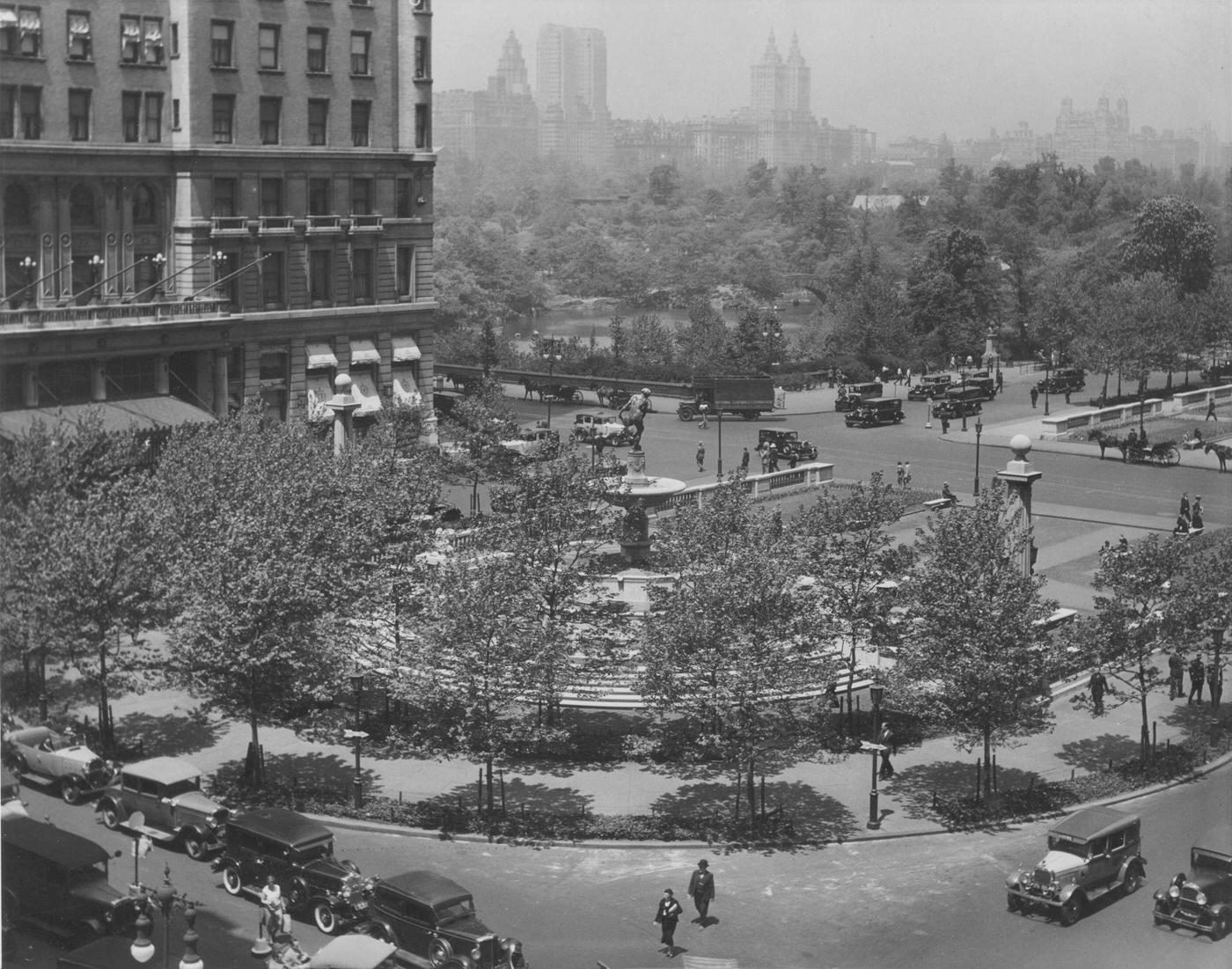 Grand Army Plaza, View From 58Th Street And Fifth Avenue, Manhattan, 1929