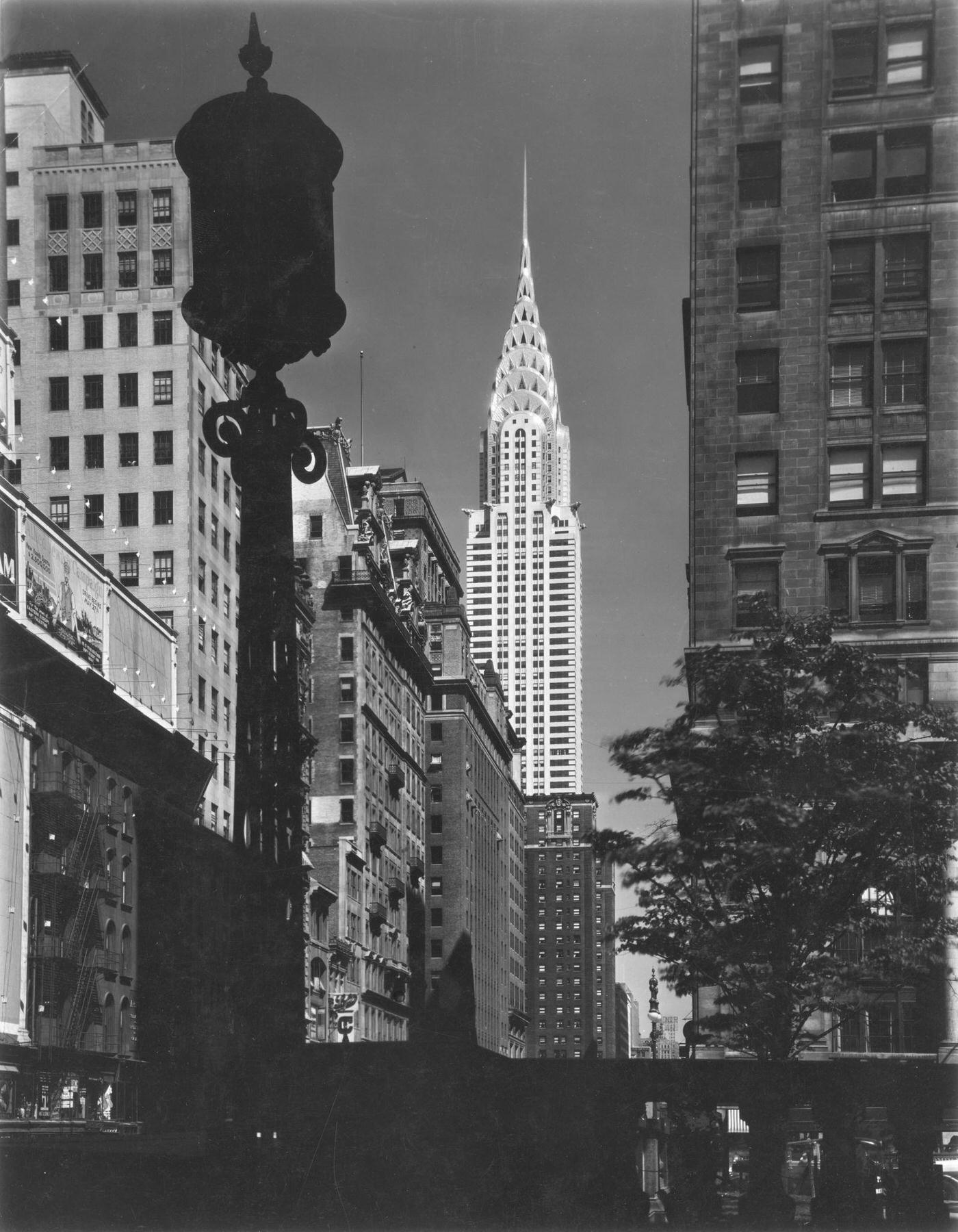 Lexington Avenue And 42Nd Street, Chrysler Building In Background, Manhattan, 1929.