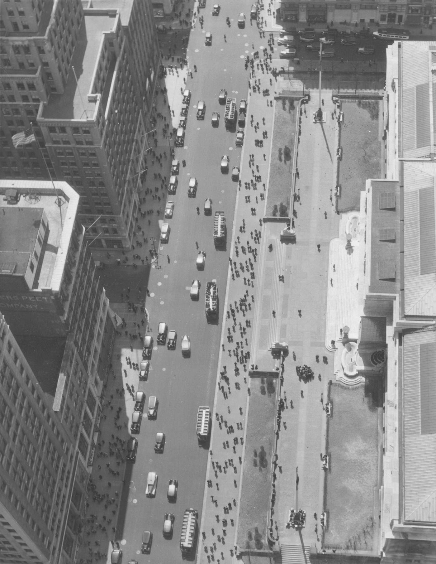 Birdseye View Of New York Public Library &Amp;Amp; Fifth Avenue At 42Nd Street, Manhattan, 1929