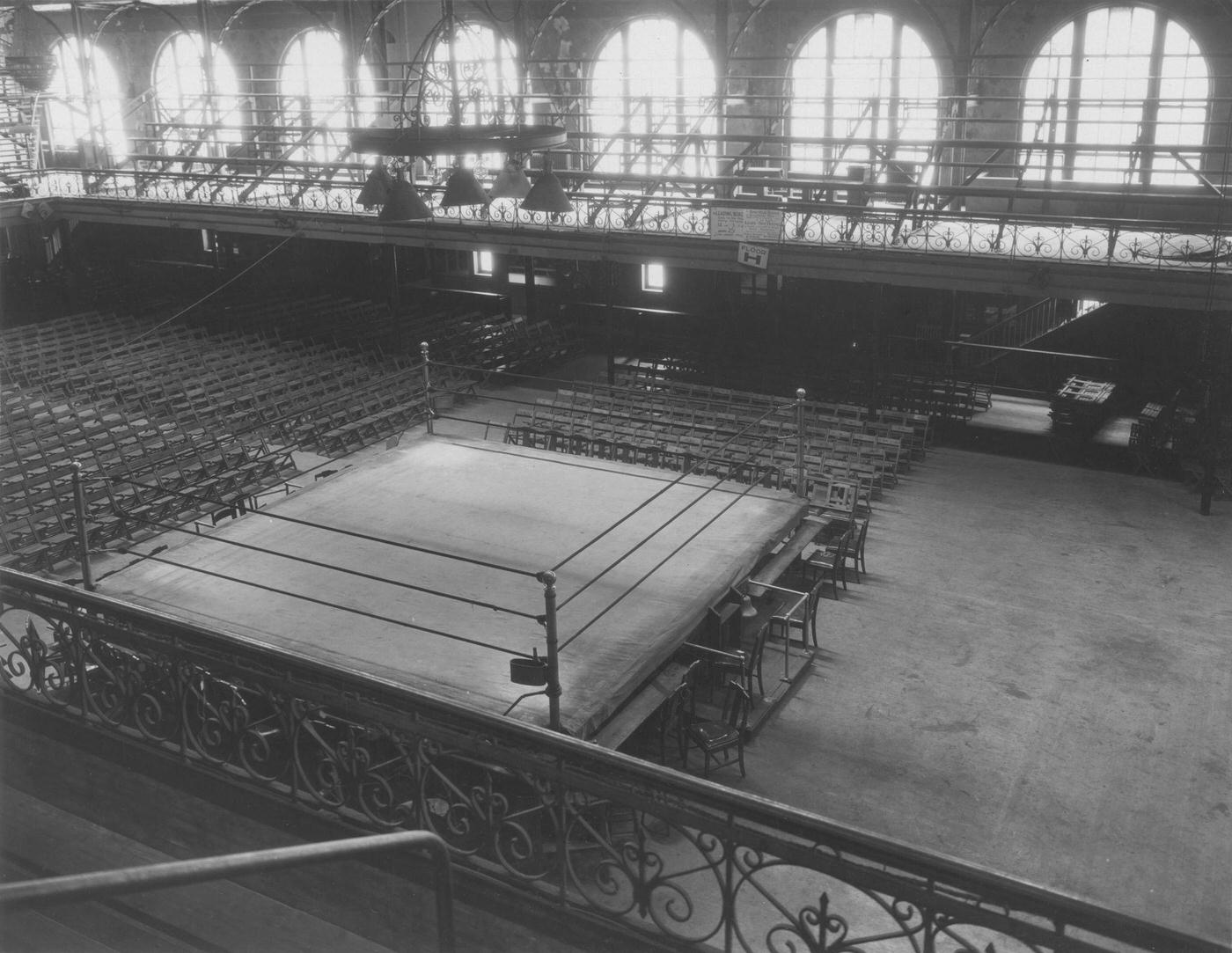 Interior With Small Boxing Ring At Madison Square Garden, Manhattan, After 1925.