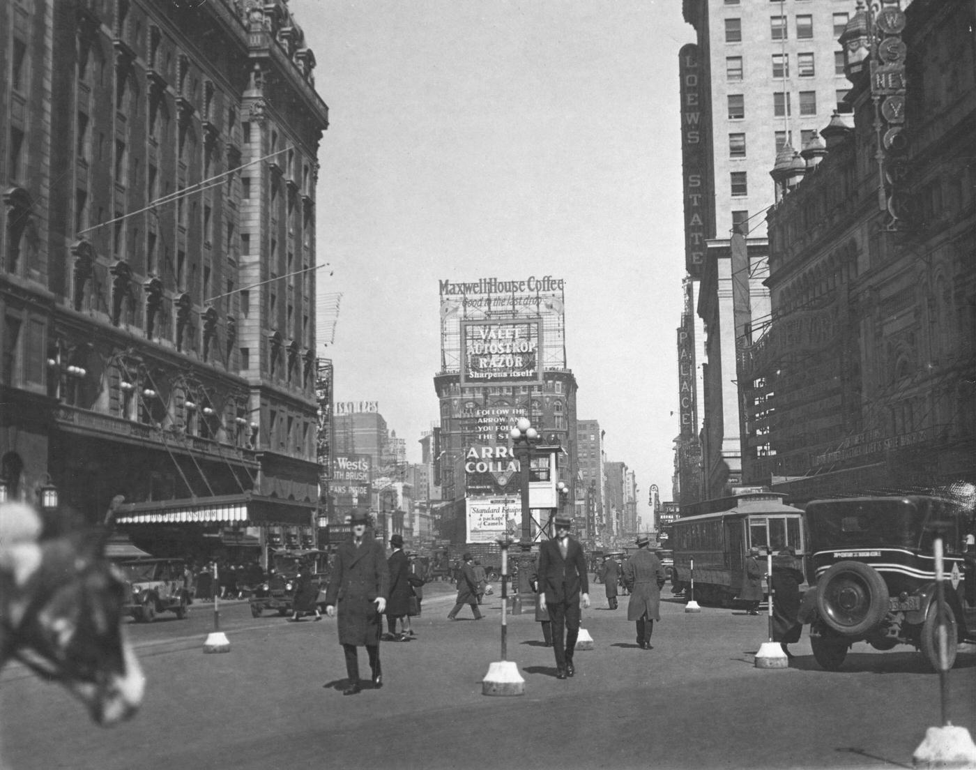 Times Square, Looking North From 44Th Street, Manhattan, Fall 1925.