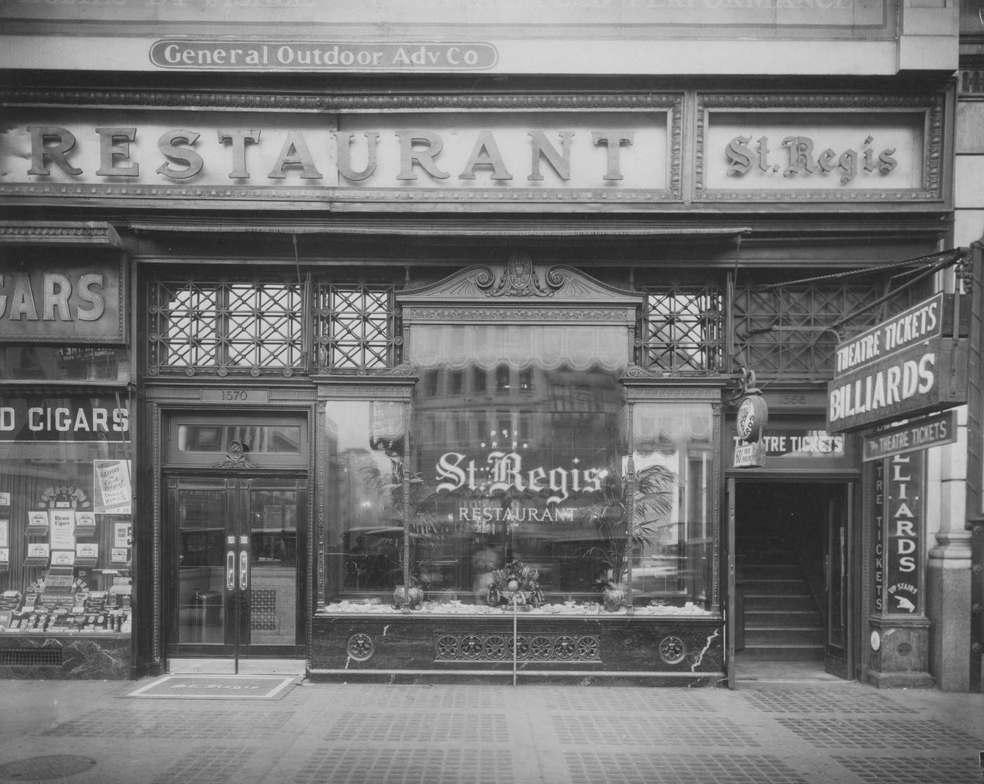 St Regis Restaurant, 1570 Broadway, New York City, 1929.