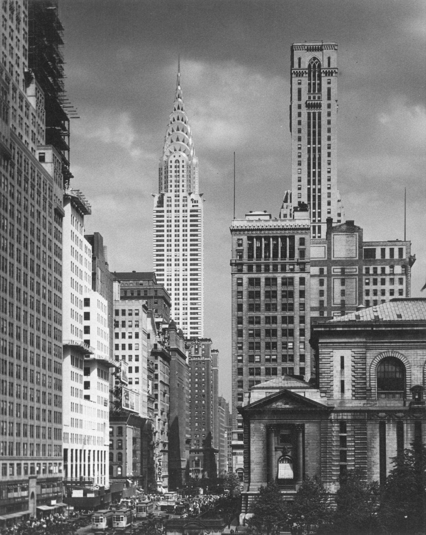 Chrysler Building From Bryant Park &Amp;Amp; 42Nd Street, New York City, 1929.