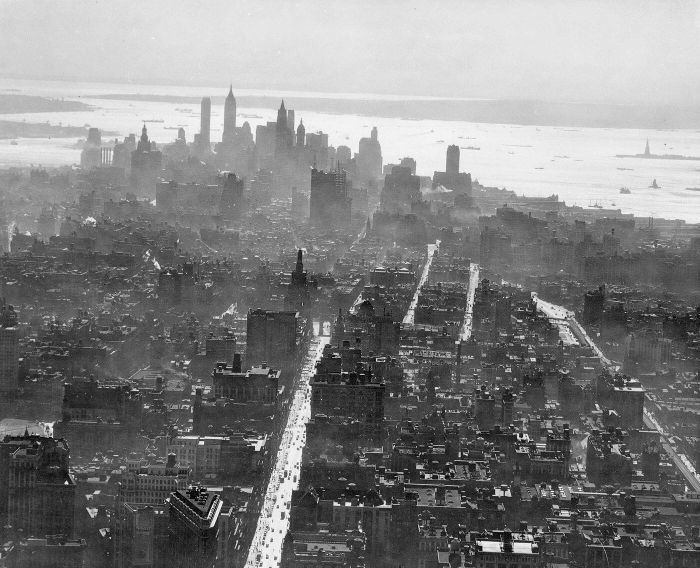 View Of Skyline Looking South From The Empire State Building, Manhattan, 1930S