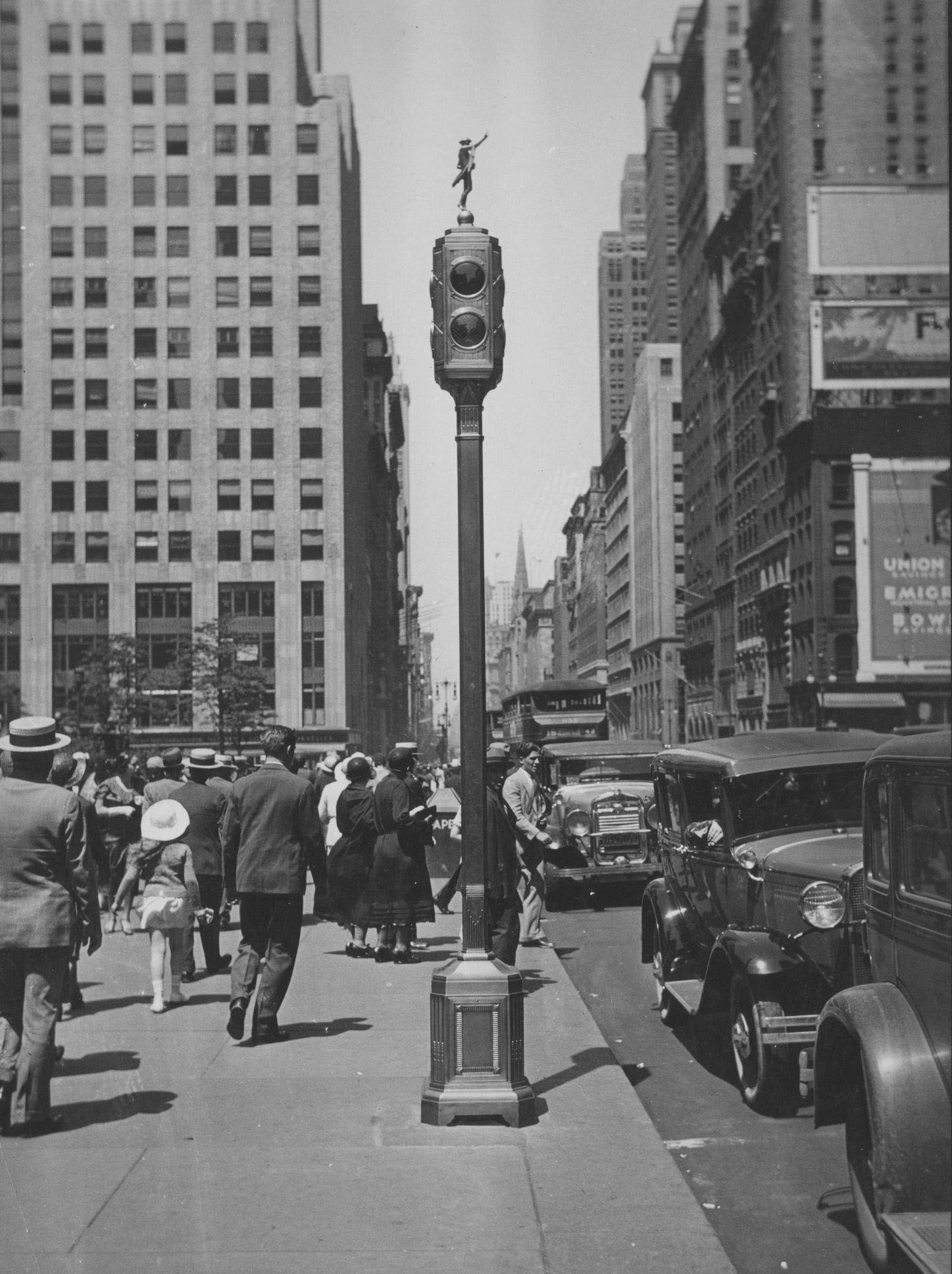 New Signal Light at 41st Street and Fifth Avenue, Manhattan, Circa 1931