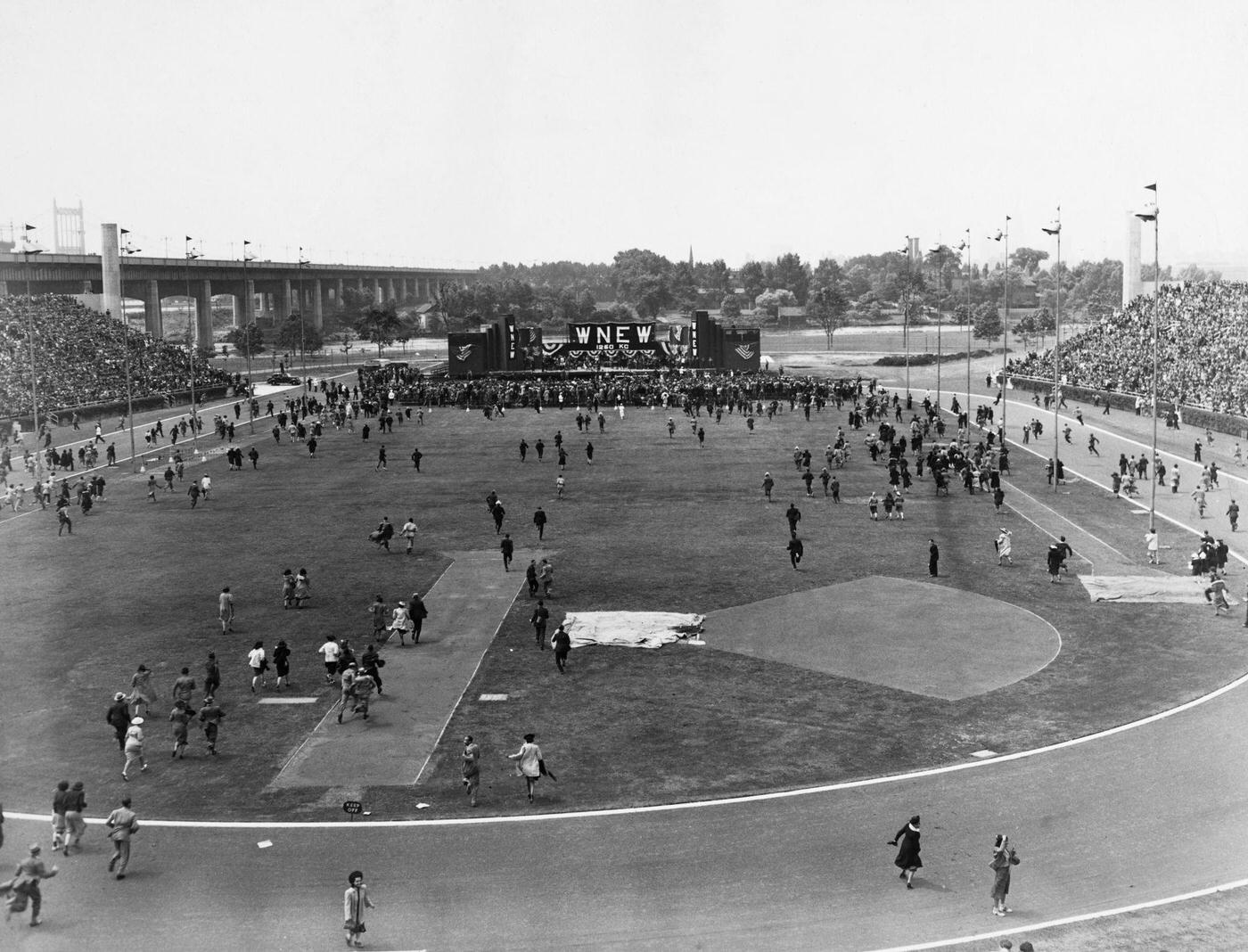 High-Angle View Of 'Carnival Of Swing' At Randall'S Island Stadium, Manhattan, 1938