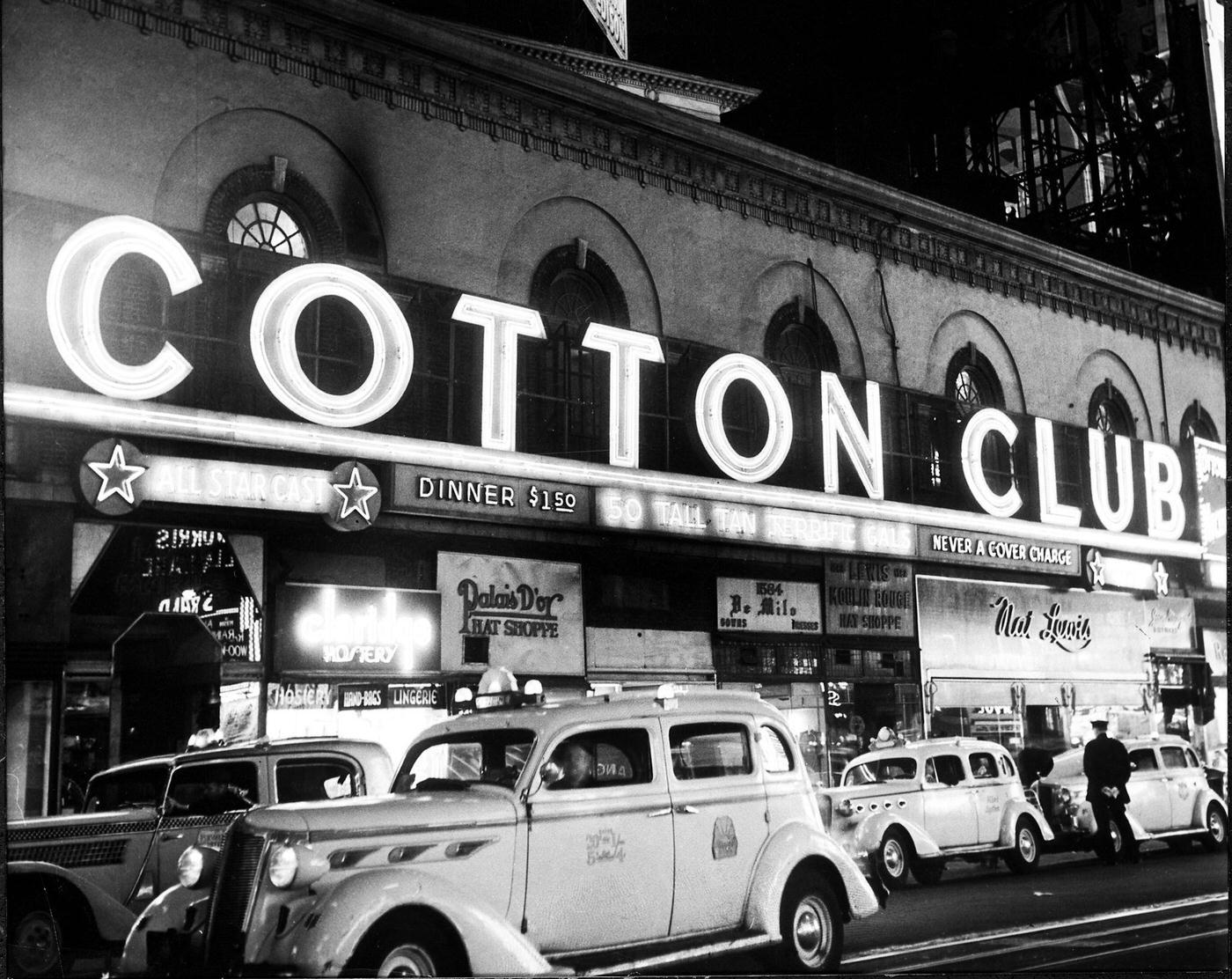 Signs Outside The Cotton Club At Night, Manhattan, 1930