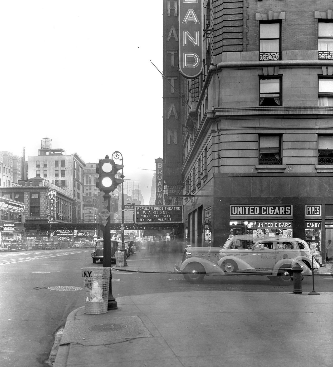 Exterior Of The Manhattan Theatre At 1697 Broadway At West 53Rd Street, Manhattan, 1936