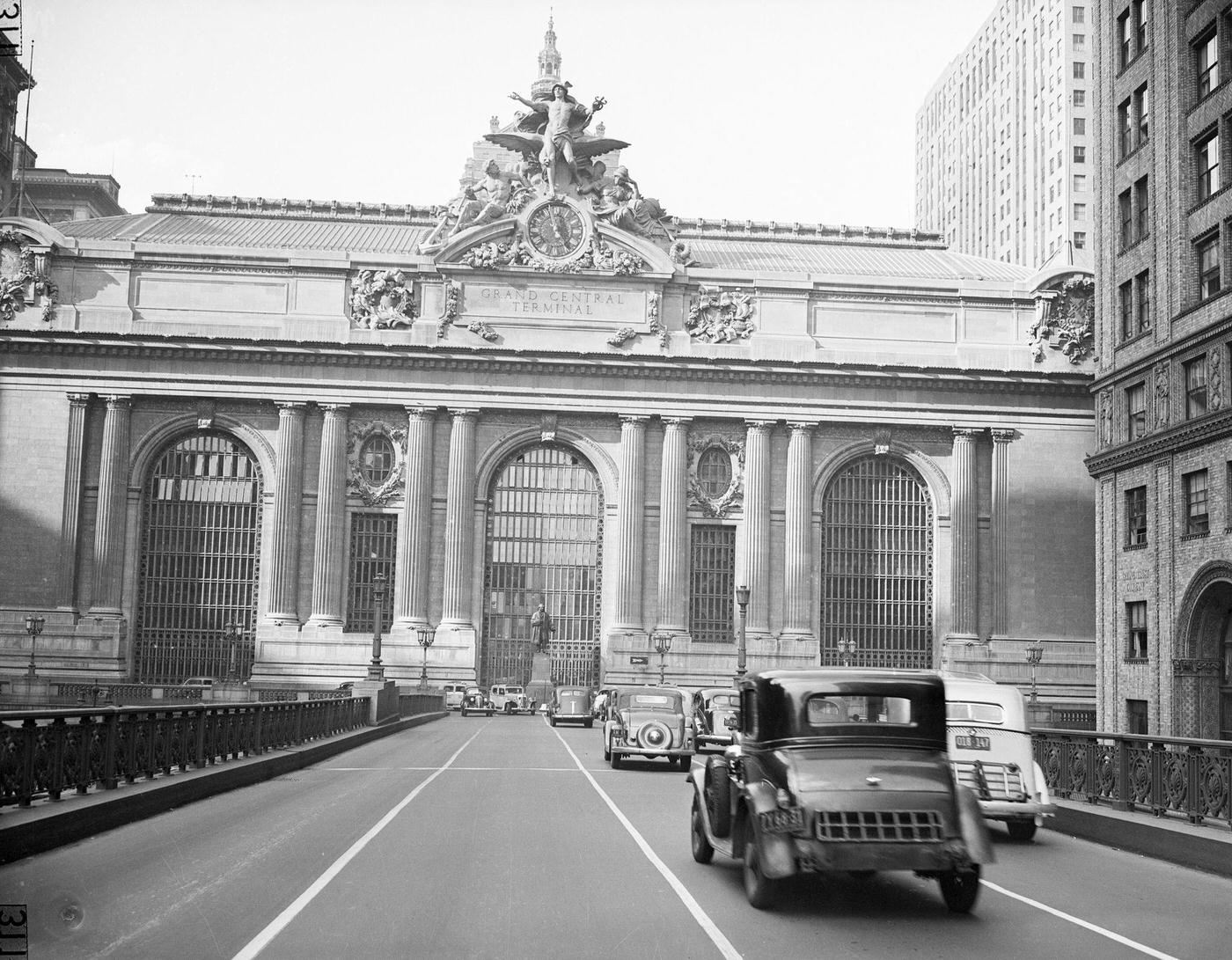 View Of Grand Central Terminal From Park Avenue, Manhattan, 1947