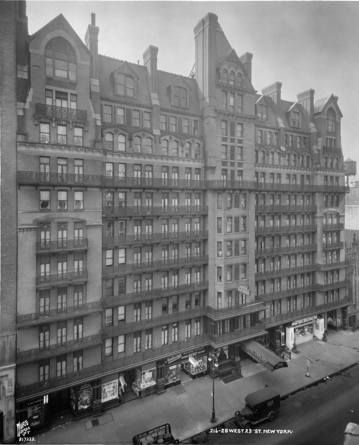 High-Angle View Of The Hotel Chelsea, Manhattan, March 1947