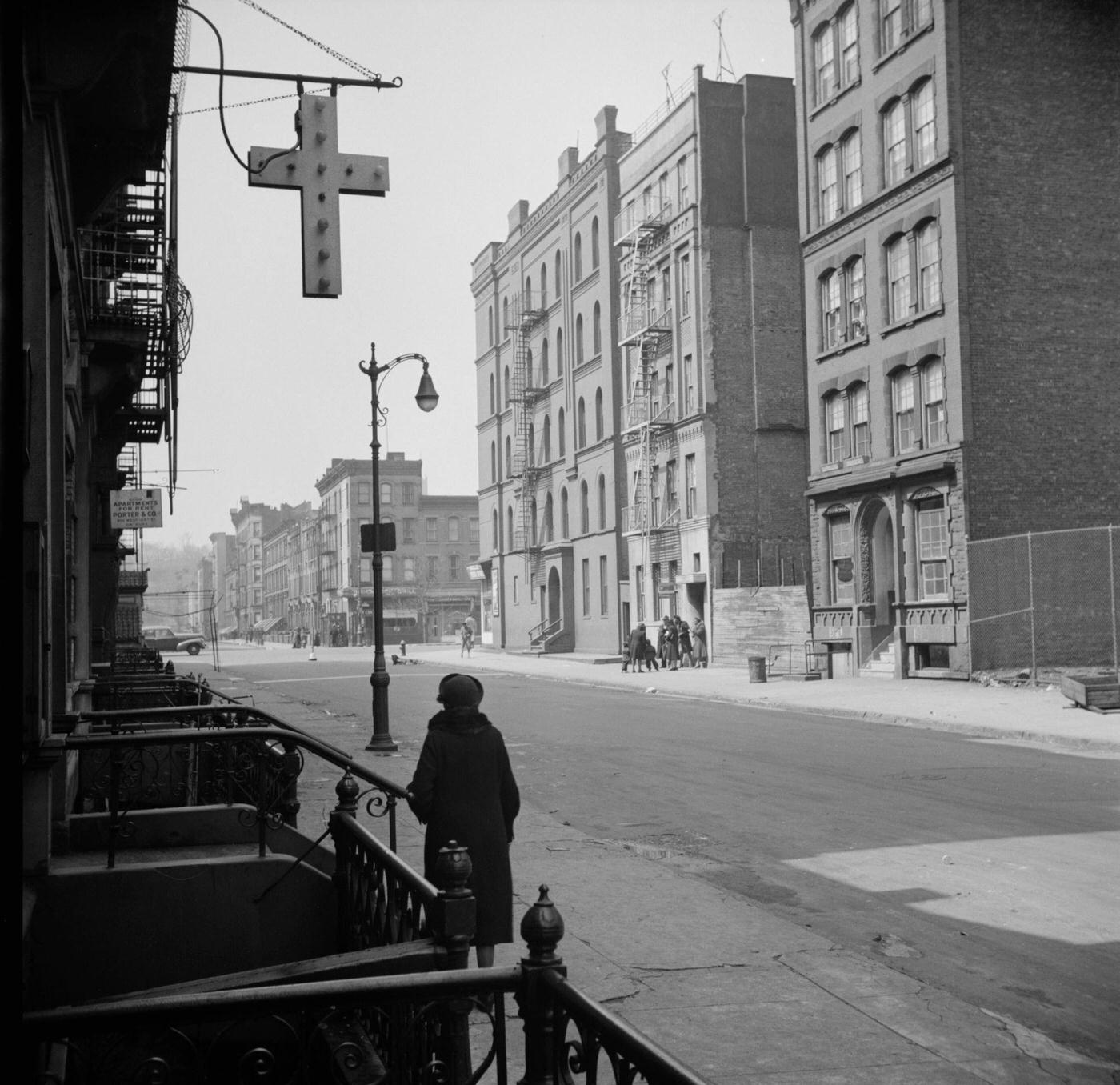 A Harlem Street Scene, Manhattan, 1948
