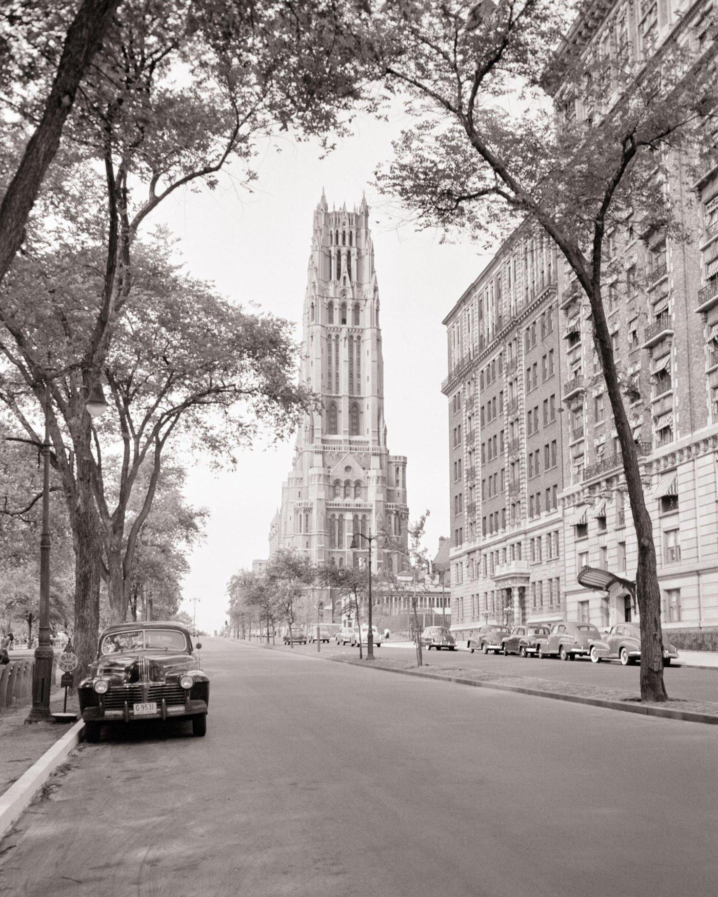 Riverside Church Near Grant'S Tomb, Manhattan, 1950S
