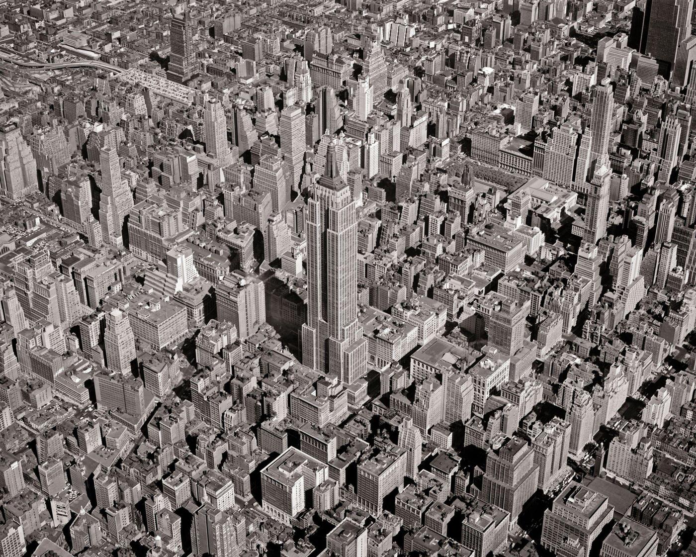 Aerial View Of Midtown Manhattan And Part Of Murray Hill With Empire State Building, Manhattan, 1950S