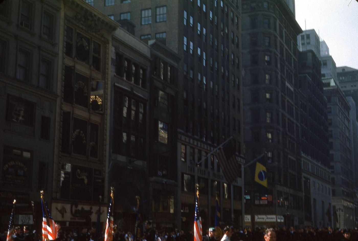 American Legion Parade Down 5Th Ave, Fred R. French Building, Manhattan, 1955.