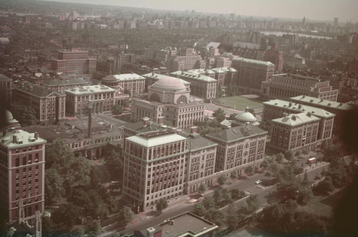 View Of Columbia University In Upper Manhattan, Manhattan, 1950.
