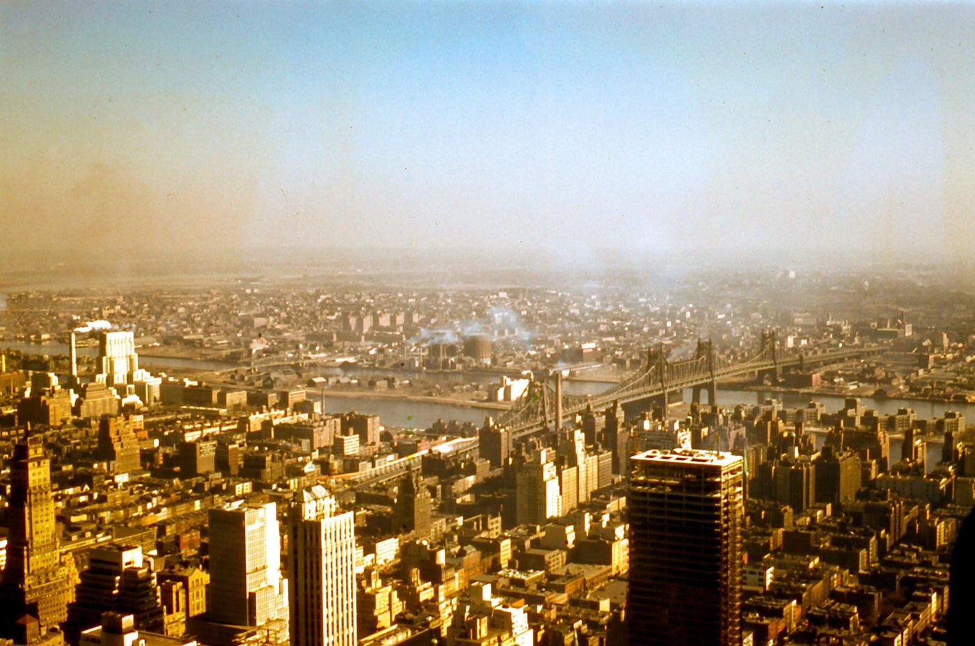 Panoramic View Of The Upper East Side Of Manhattan And Astoria, Queens Including The Seagram Building And Queensboro-59Th Street Bridge, Manhattan, 1956
