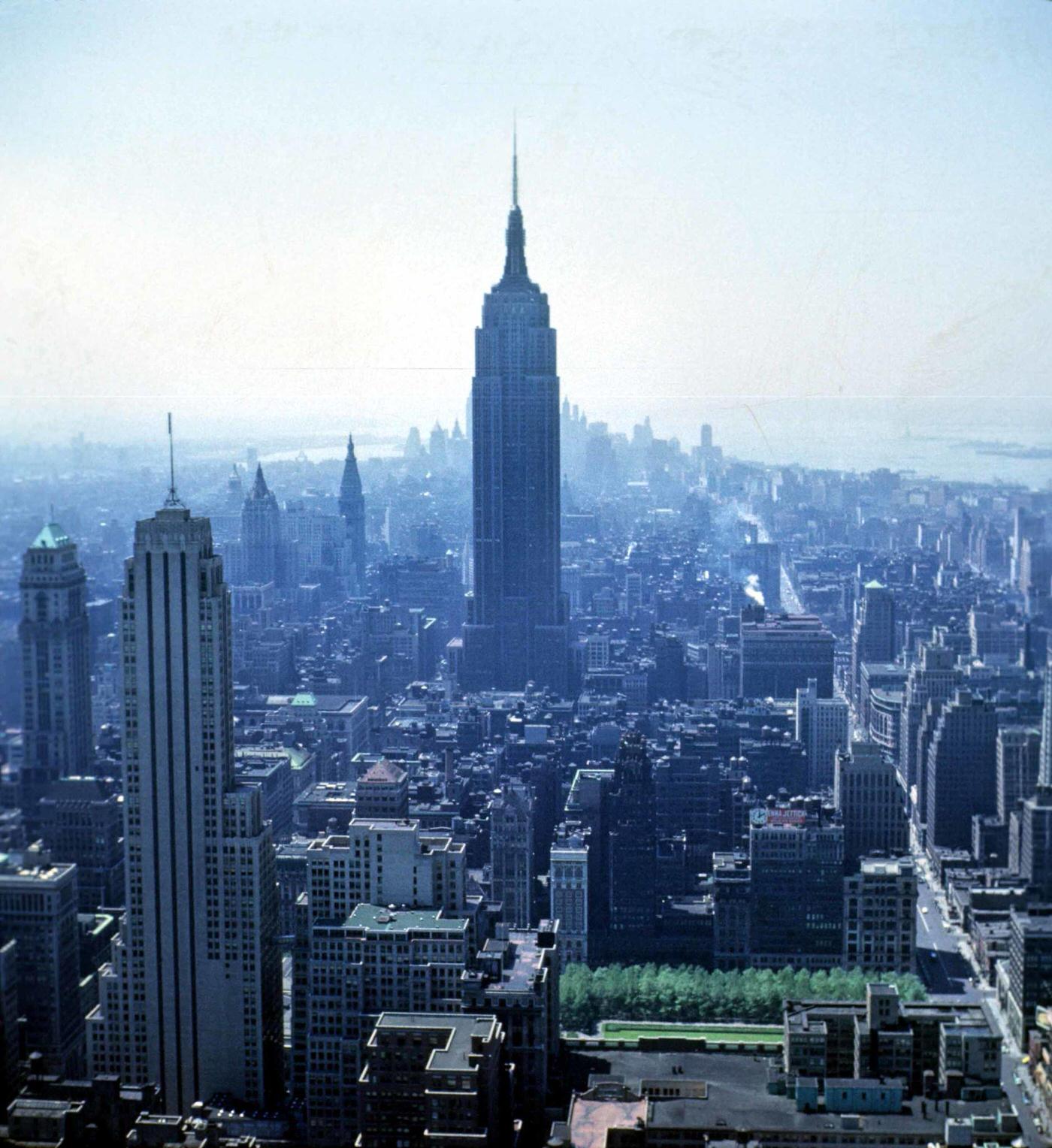 Elevated View Towards Empire State Building, Manhattan, Late 1950S