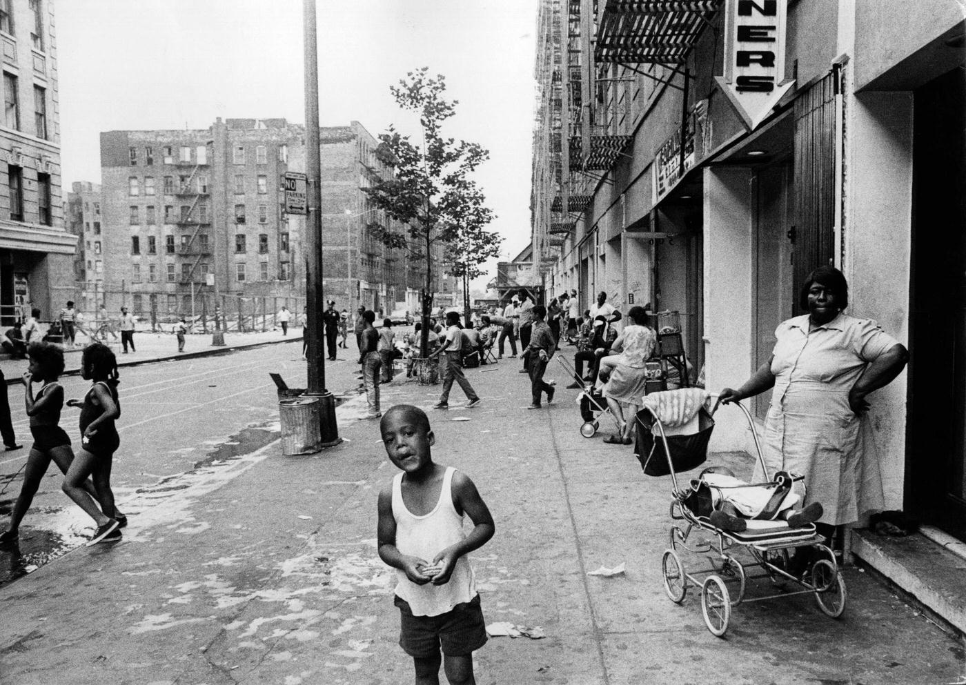 Street Scene In Harlem, Manhattan, 1960S