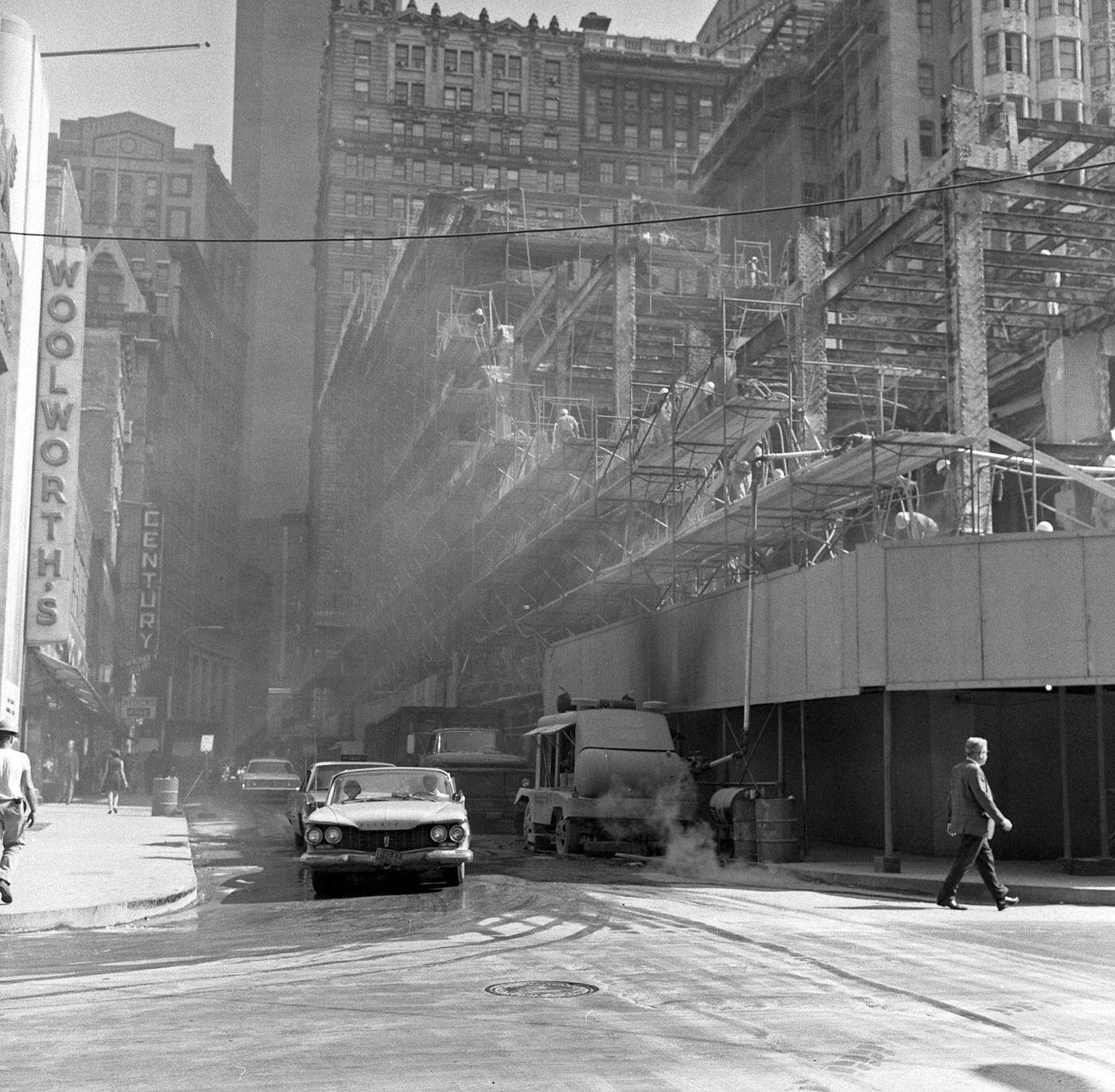 View Along Cortlandt Street At The Church Street Intersection, Manhattan, 1968